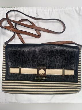 kate spade Black, Cream & Brown Crossbody Shoulder Bag